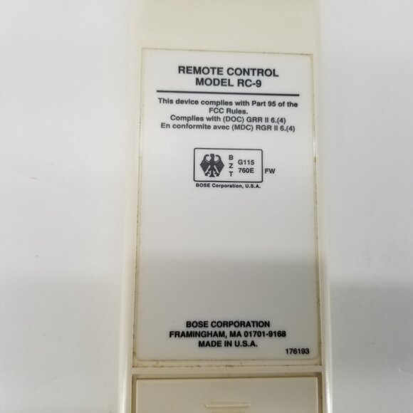 Bose RC-9 Remote Control for Lifestyle 3,5,8 or 12-Music Center - Picture 4 of 7